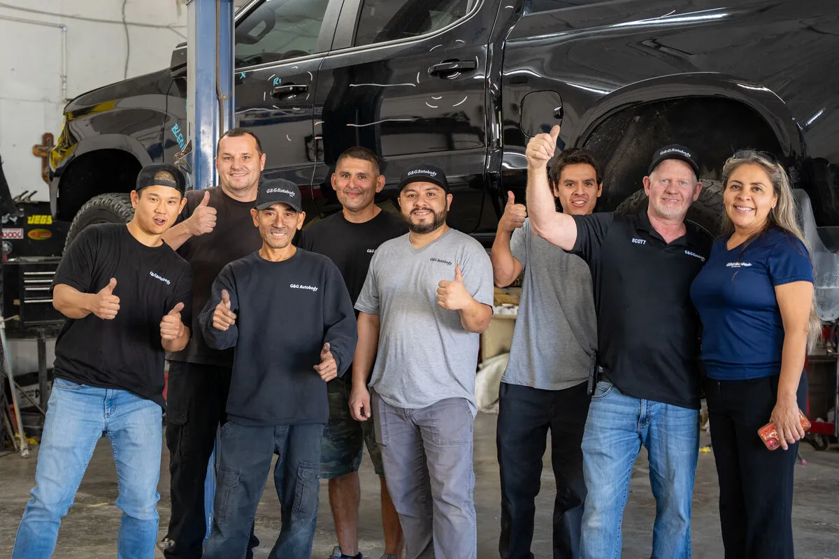 Completed repair work ready for customer pickup